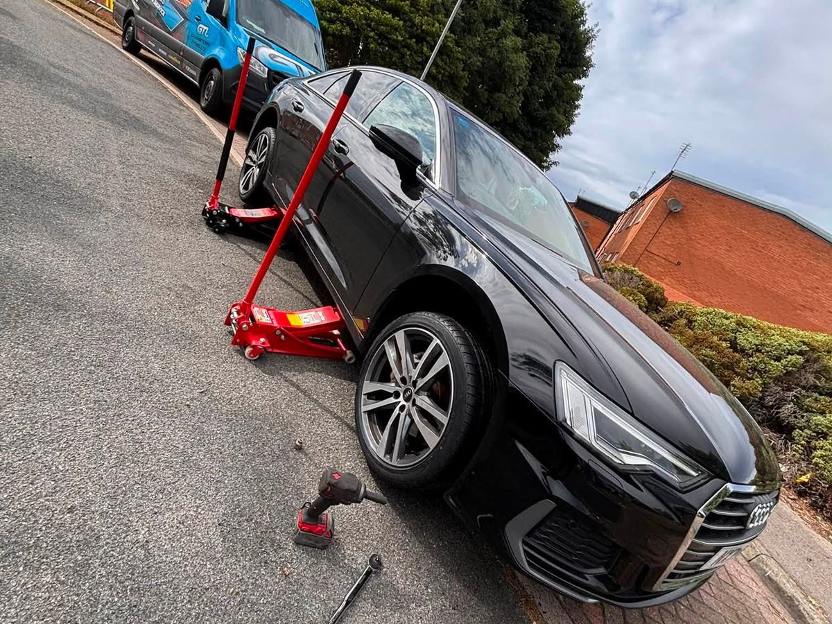 Doing the 20p test on a car tyre